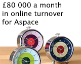 Clarity grow online turnover from nothing to 80 000 a month for Aspace in first year